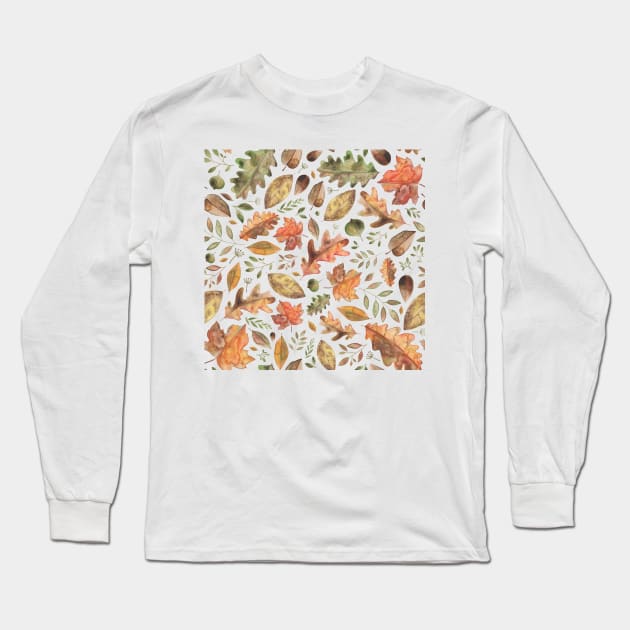 Autumn Leaves Long Sleeve T-Shirt by Elena_ONeill